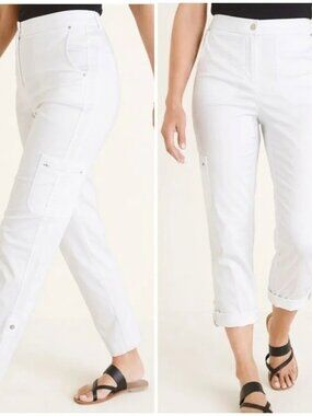 Chico's Stretch Luxe Utility Convertible Crop Pant 12